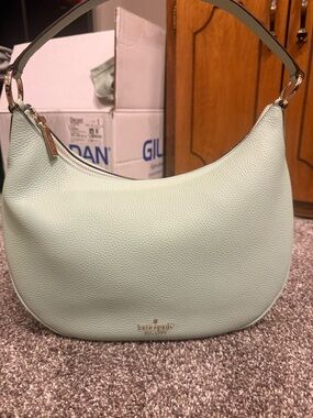 kate spade Mint Green Pebbled Leather Shoulder Hobo